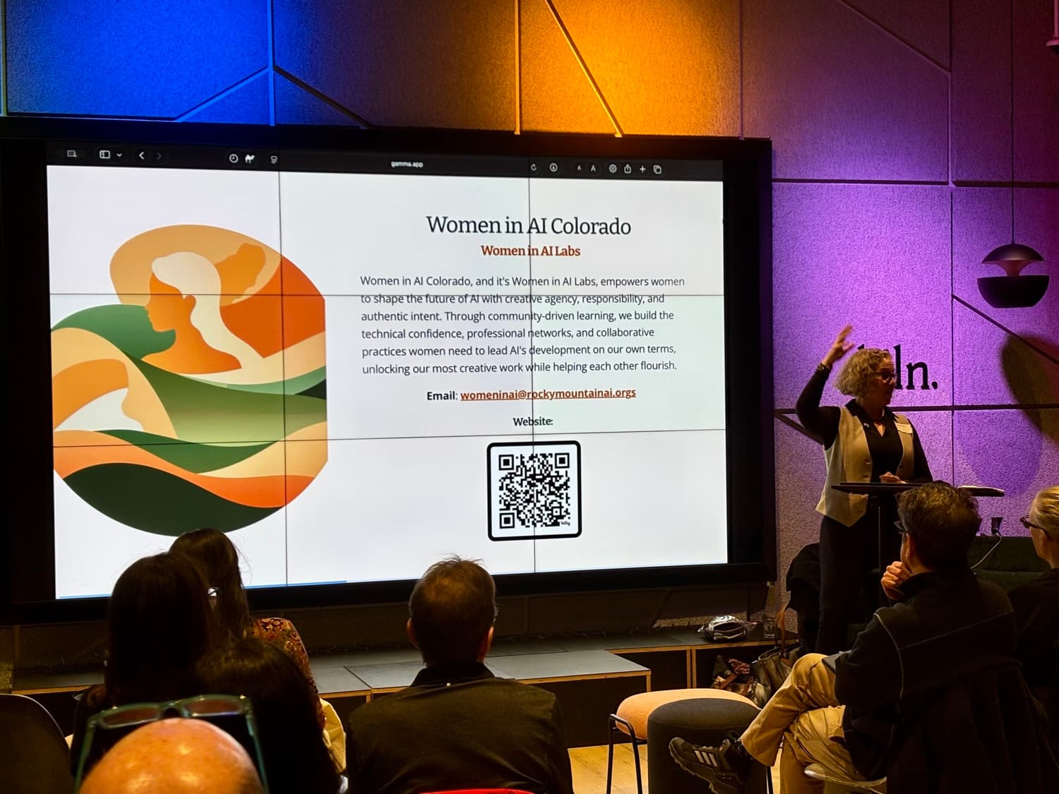 A Women in AI Colorado meetup gathering.